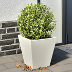 Planters 2 pcs 30x30x30 cm steel white