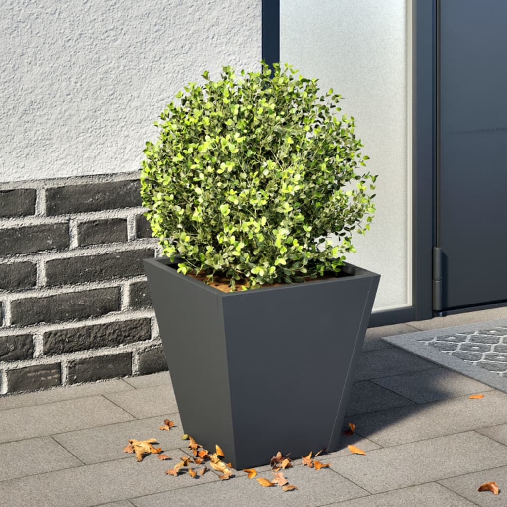Plantenbak 30x30x30 cm staal antracietkleurig