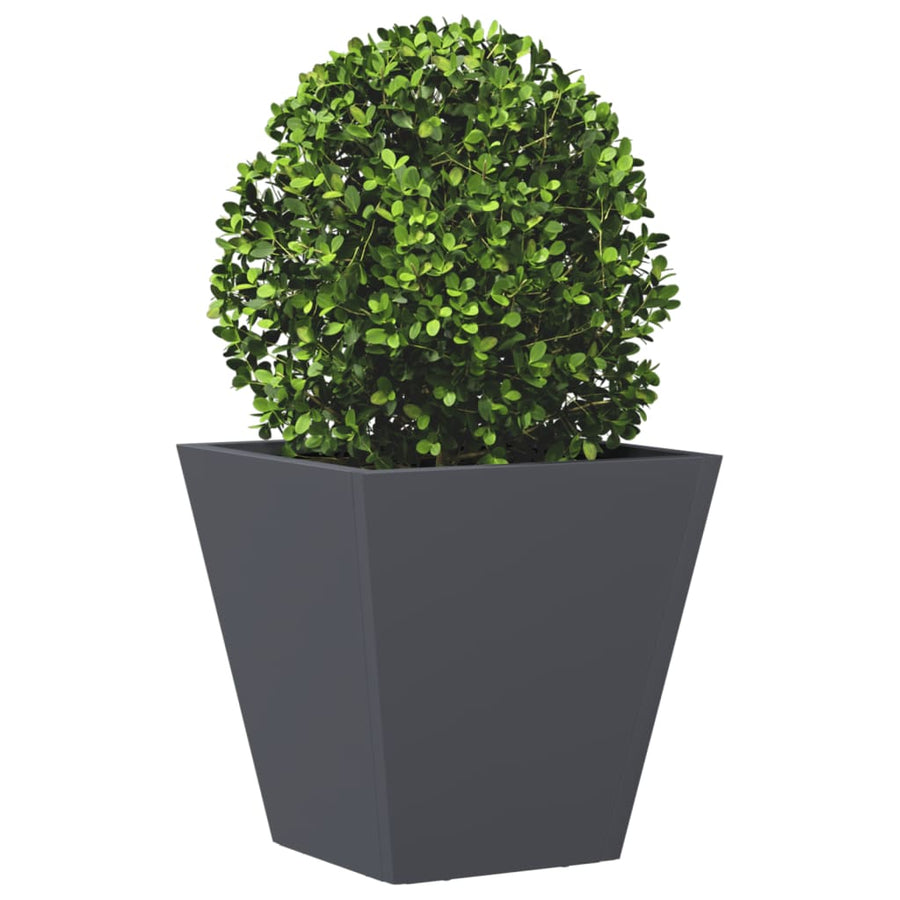 Plantenbakken 2 st 30x30x30 cm staal antracietkleurig
