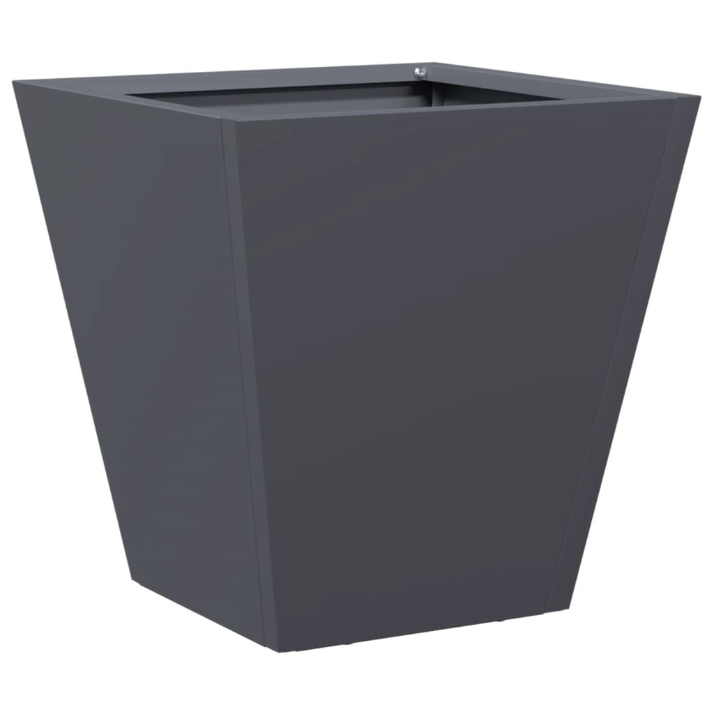 Plantenbakken 2 st 30x30x30 cm staal antracietkleurig