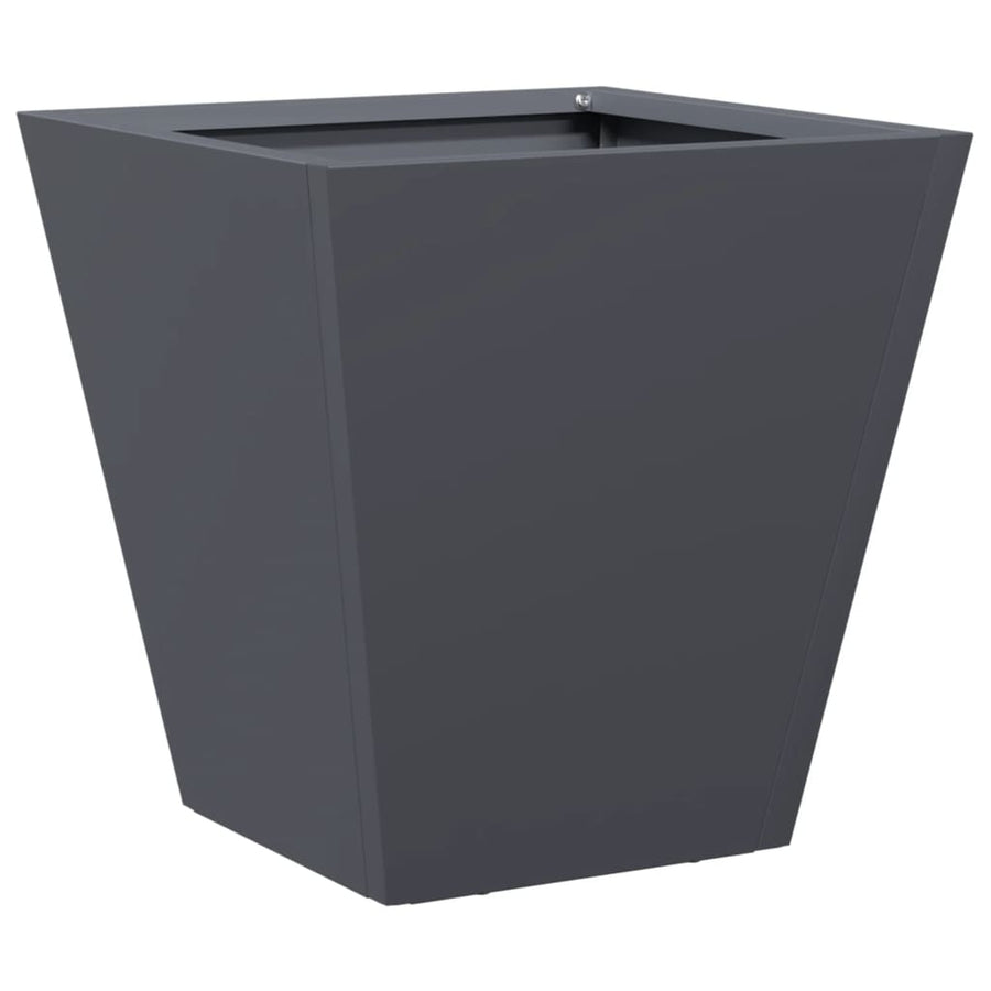 Plantenbakken 2 st 30x30x30 cm staal antracietkleurig