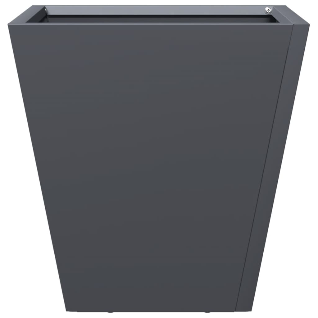 Plantenbakken 2 st 30x30x30 cm staal antracietkleurig