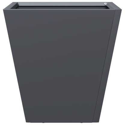 Plantenbakken 2 st 30x30x30 cm staal antracietkleurig