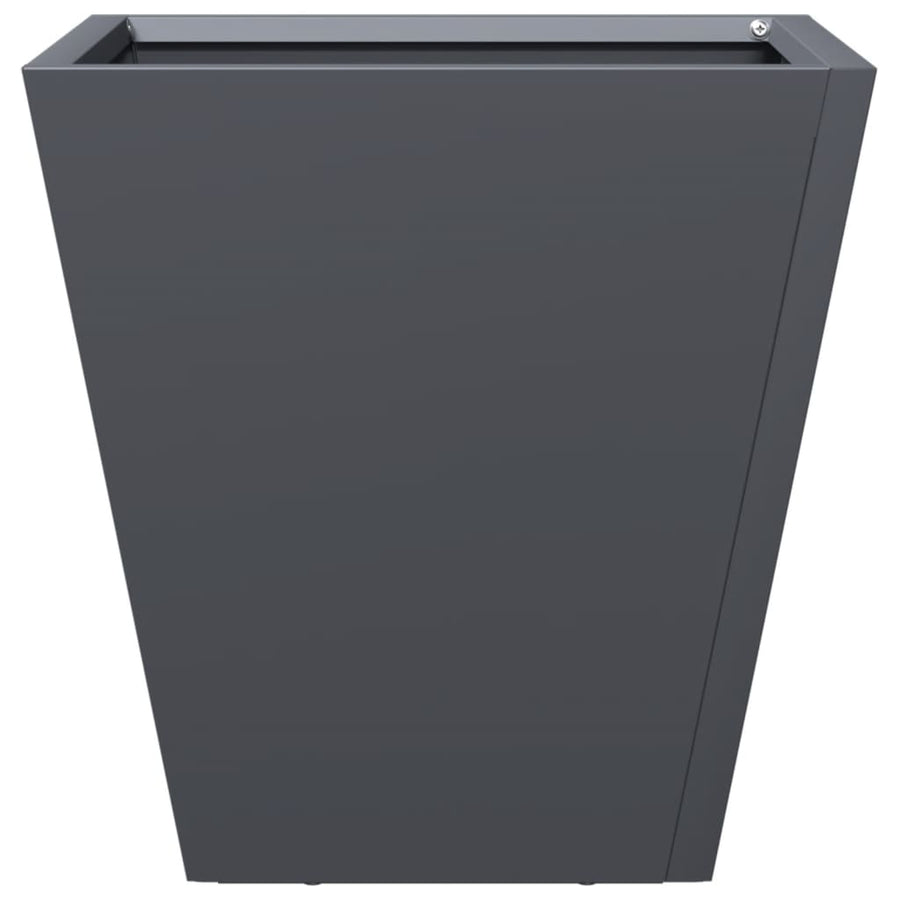Plantenbakken 2 st 30x30x30 cm staal antracietkleurig