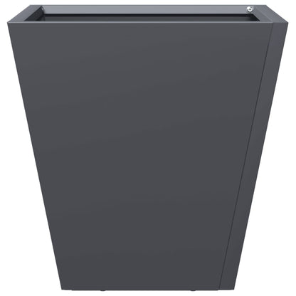 Plantenbakken 2 st 30x30x30 cm staal antracietkleurig