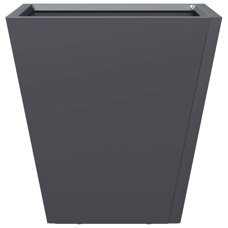 Plantenbakken 2 st 30x30x30 cm staal antracietkleurig