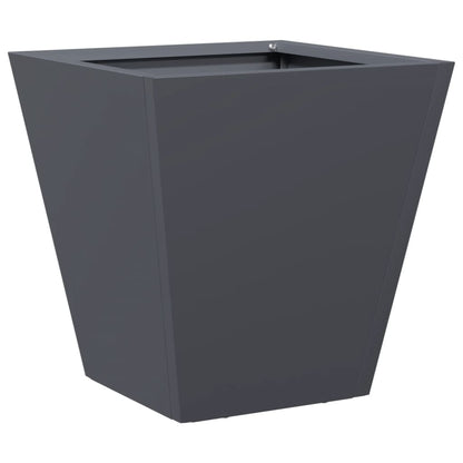 Plantenbakken 2 st 30x30x30 cm staal antracietkleurig