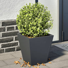 Plantenbakken 2 st 30x30x30 cm staal antracietkleurig