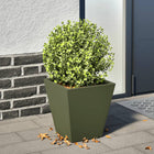 Planter 30x30x30 cm steel olive green