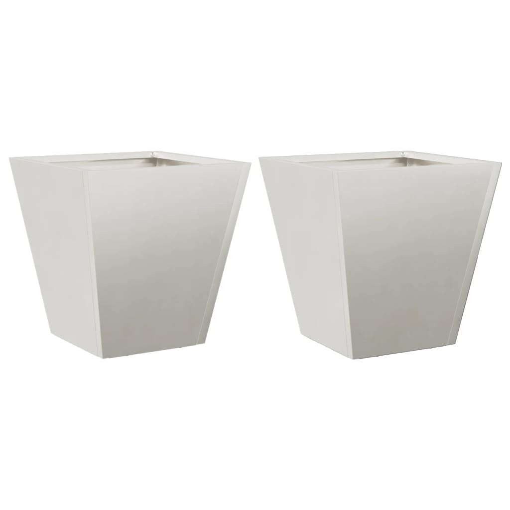 Plantenbakken 2 st 30x30x30 cm roestvrij staal