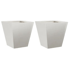 Plantenbakken 2 st 30x30x30 cm roestvrij staal
