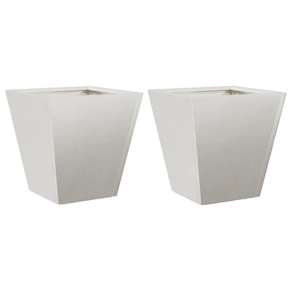 Plantenbakken 2 st 30x30x30 cm roestvrij staal