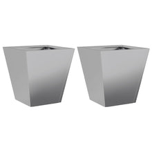 Plantenbakken 2 st 30x30x30 cm gegalvaniseerd staal