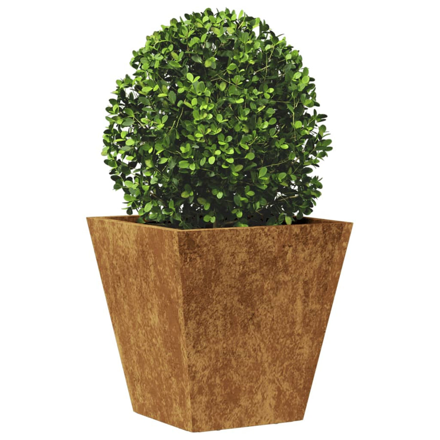 Plantenbakken 2 st 30x30x30 cm cortenstaal
