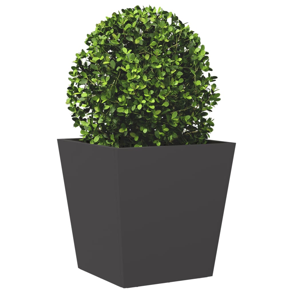 Plantenbak 40x40x40 cm staal zwart