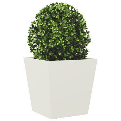 Plantenbak 40x40x40 cm staal wit