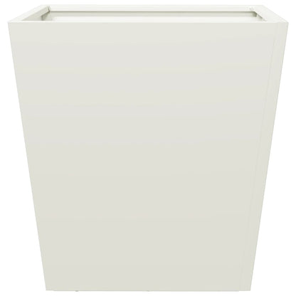Plantenbakken 2 st 40x40x40 cm staal wit