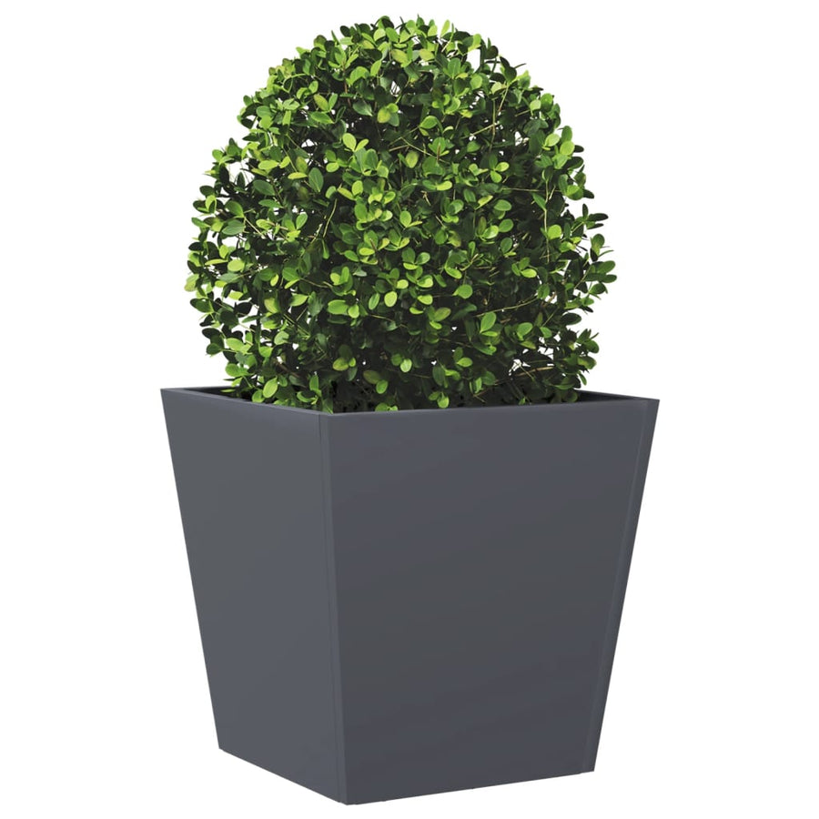 Plantenbakken 2 st 40x40x40 cm staal antracietkleurig