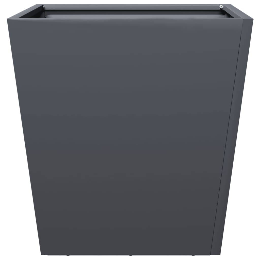 Plantenbakken 2 st 40x40x40 cm staal antracietkleurig