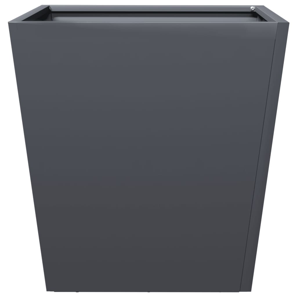 Plantenbakken 2 st 40x40x40 cm staal antracietkleurig