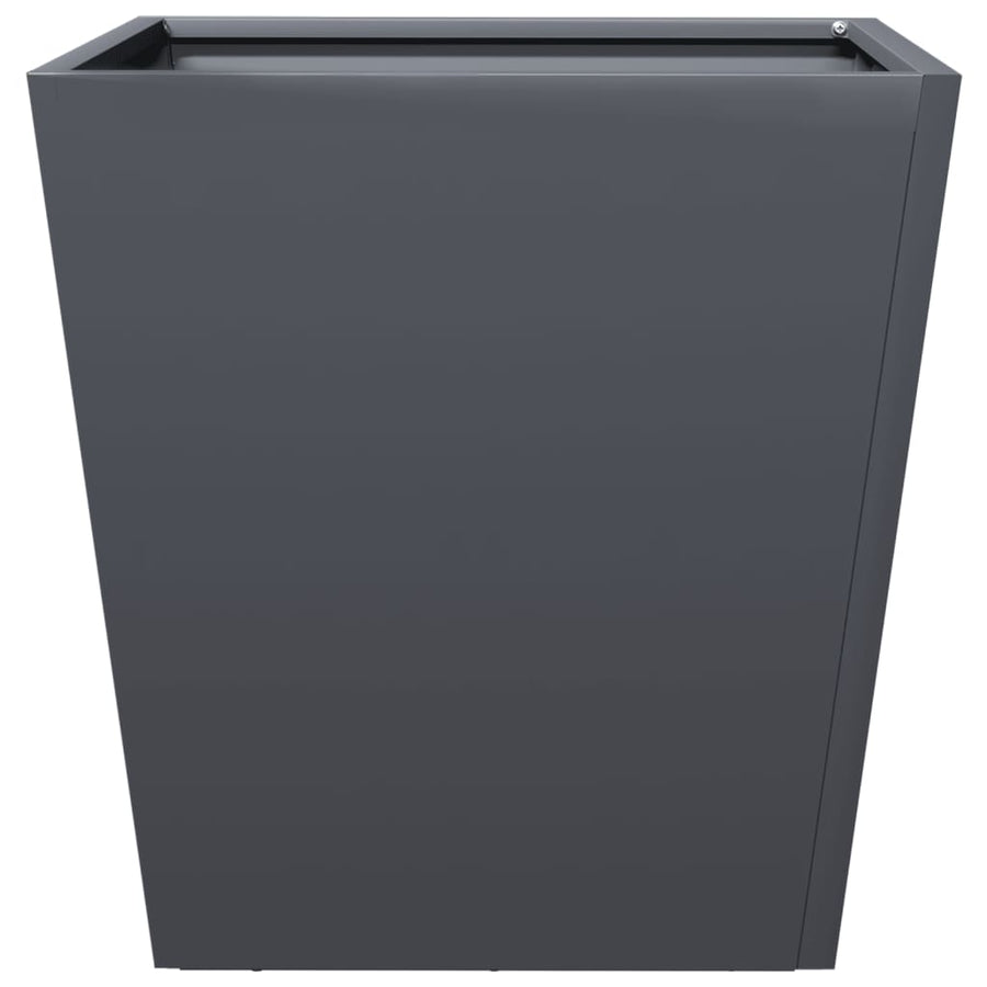 Plantenbakken 2 st 40x40x40 cm staal antracietkleurig