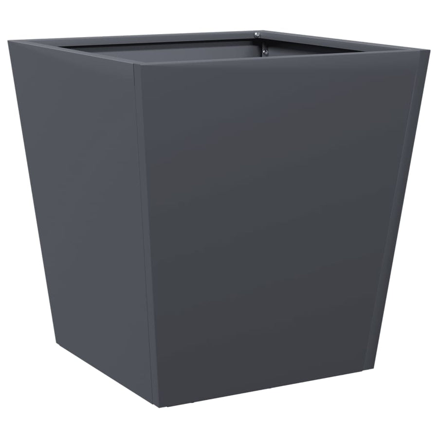 Plantenbakken 2 st 40x40x40 cm staal antracietkleurig