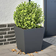 Plantenbak 40x40x40 cm staal antraciet (2 stuks)