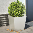 Plant pots 2 pcs 40x40x40 cm stainless steel