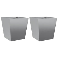 Plantenbakken 2 st 40x40x40 cm gegalvaniseerd staal
