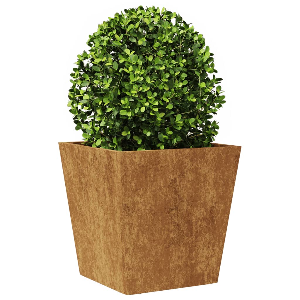 Plantenbakken 2 st 40x40x40 cm cortenstaal
