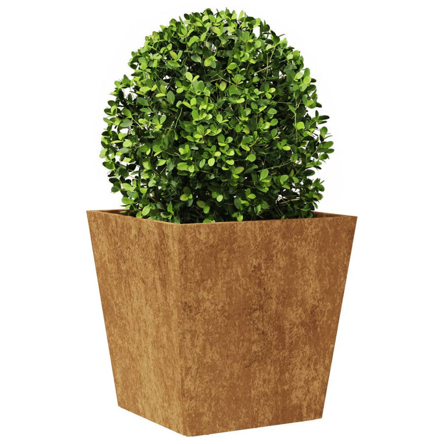 Plantenbakken 2 st 40x40x40 cm cortenstaal