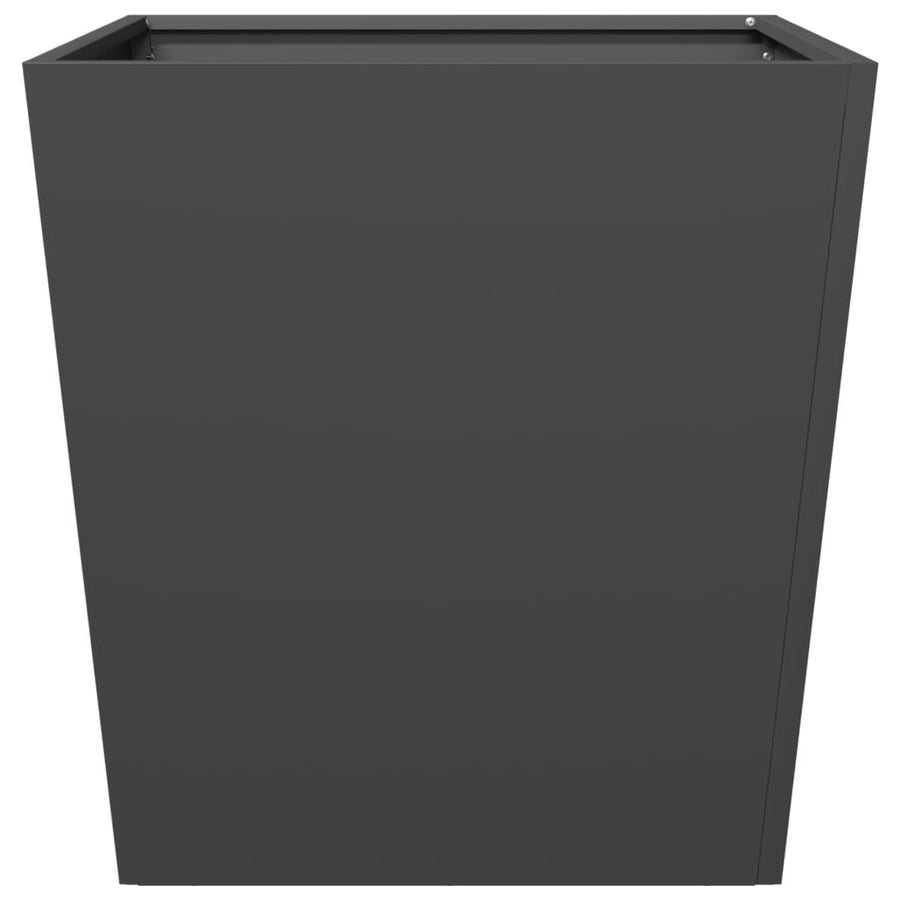 Plantenbakken 2 st 50x50x50 cm staal zwart