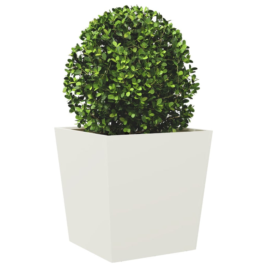 Plantenbak 50x50x50 cm staal wit