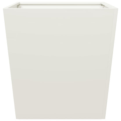 Plantenbakken 2 st 50x50x50 cm staal wit