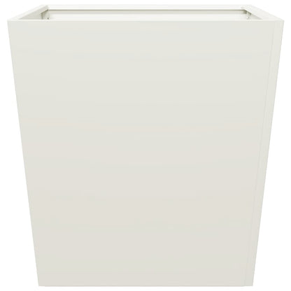 Plantenbakken 2 st 50x50x50 cm staal wit