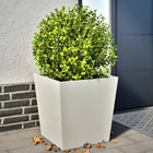 Planters 2 pc 50x50x50 cm steel white