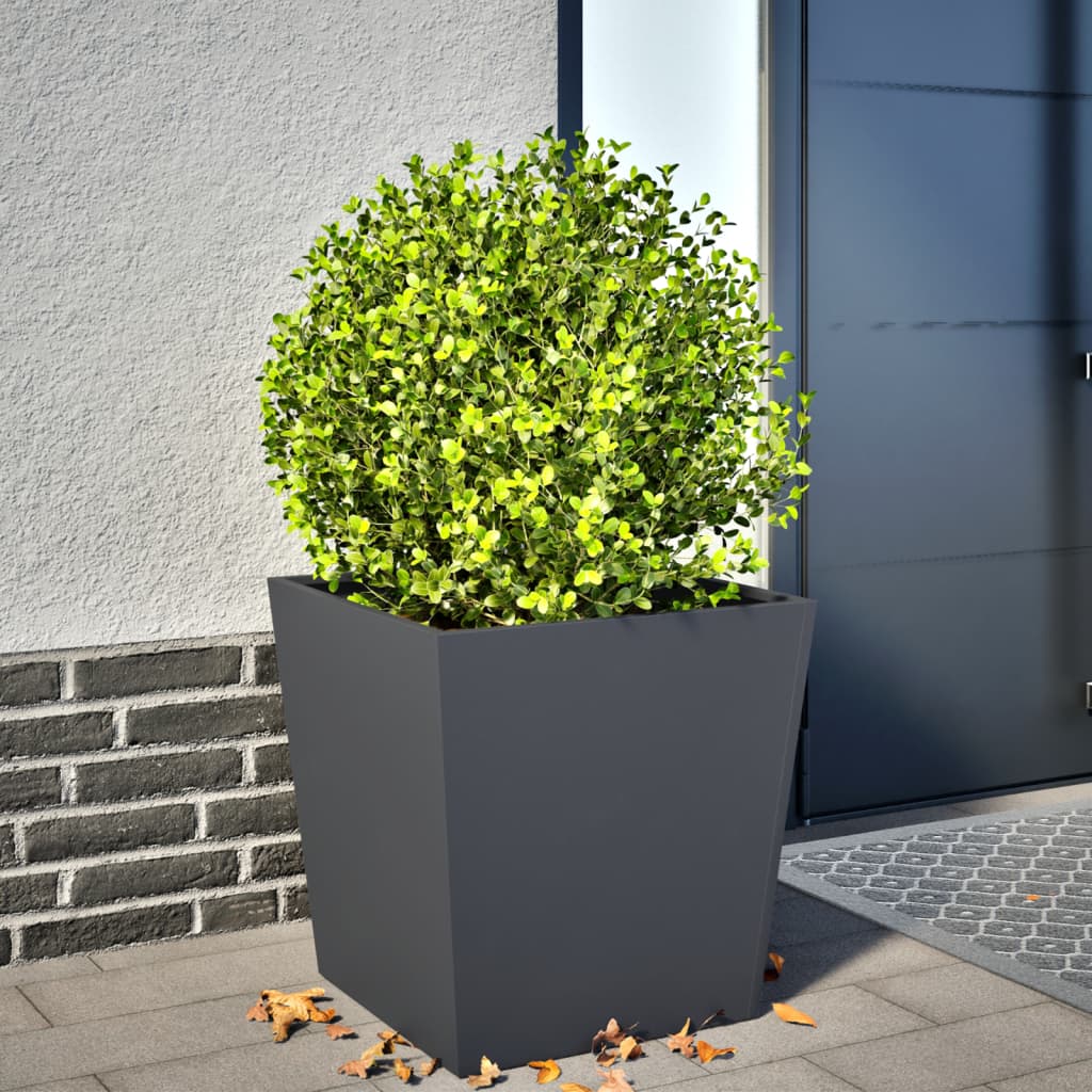 Plantenbak 50x50x50 cm staal antracietkleurig