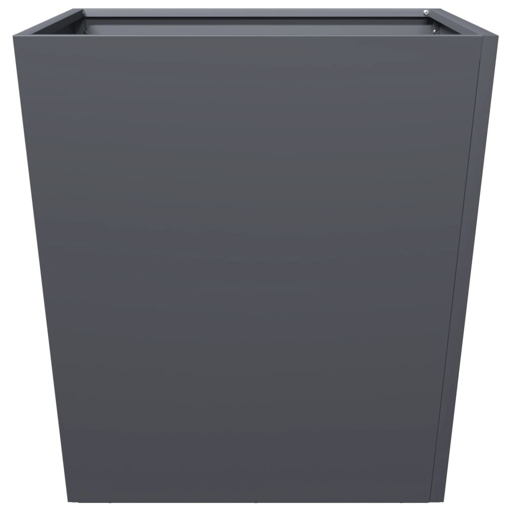 Plantenbakken 2 st 50x50x50 cm staal antracietkleurig