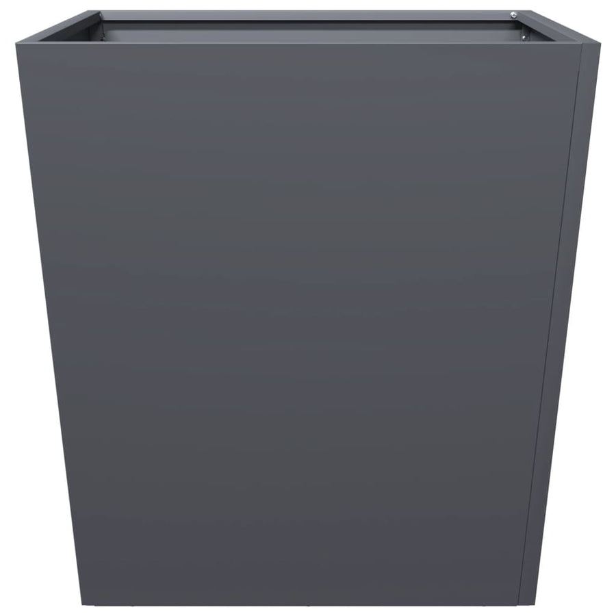 Plantenbakken 2 st 50x50x50 cm staal antracietkleurig