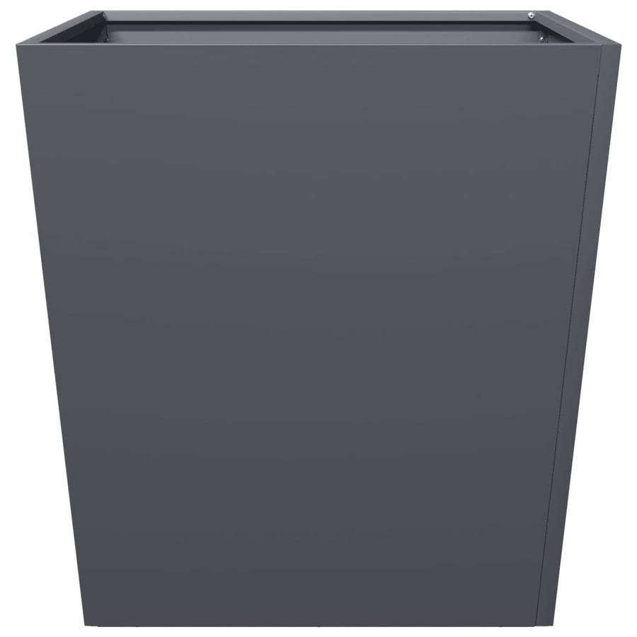 Plantenbakken 2 st 50x50x50 cm staal antracietkleurig