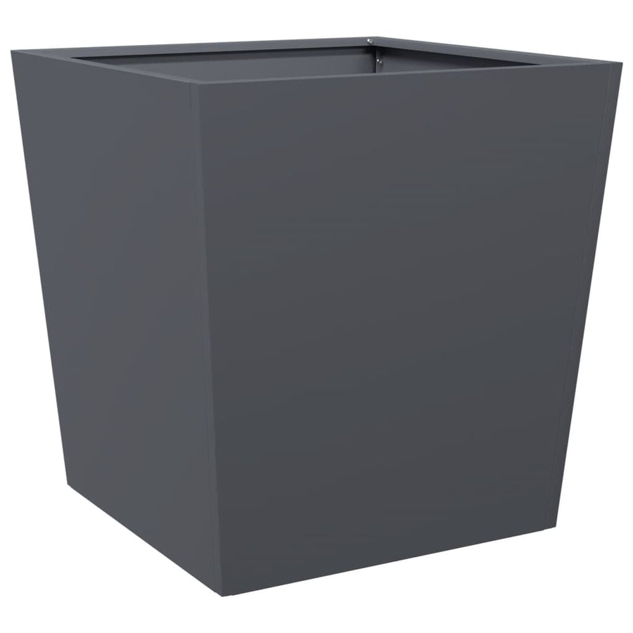 Plantenbakken 2 st 50x50x50 cm staal antracietkleurig