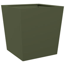 Plantenbak 50x50x50 cm staal olijfgroen