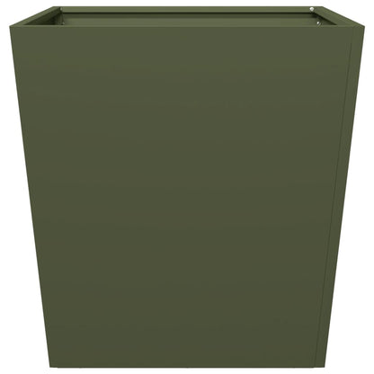 Plantenbak 50x50x50 cm staal olijfgroen