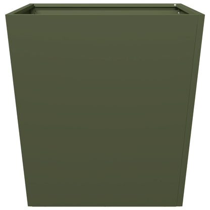Plantenbak 50x50x50 cm staal olijfgroen