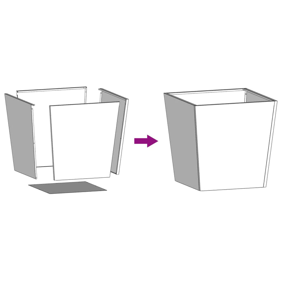 Plantenbak 50x50x50 cm staal olijfgroen