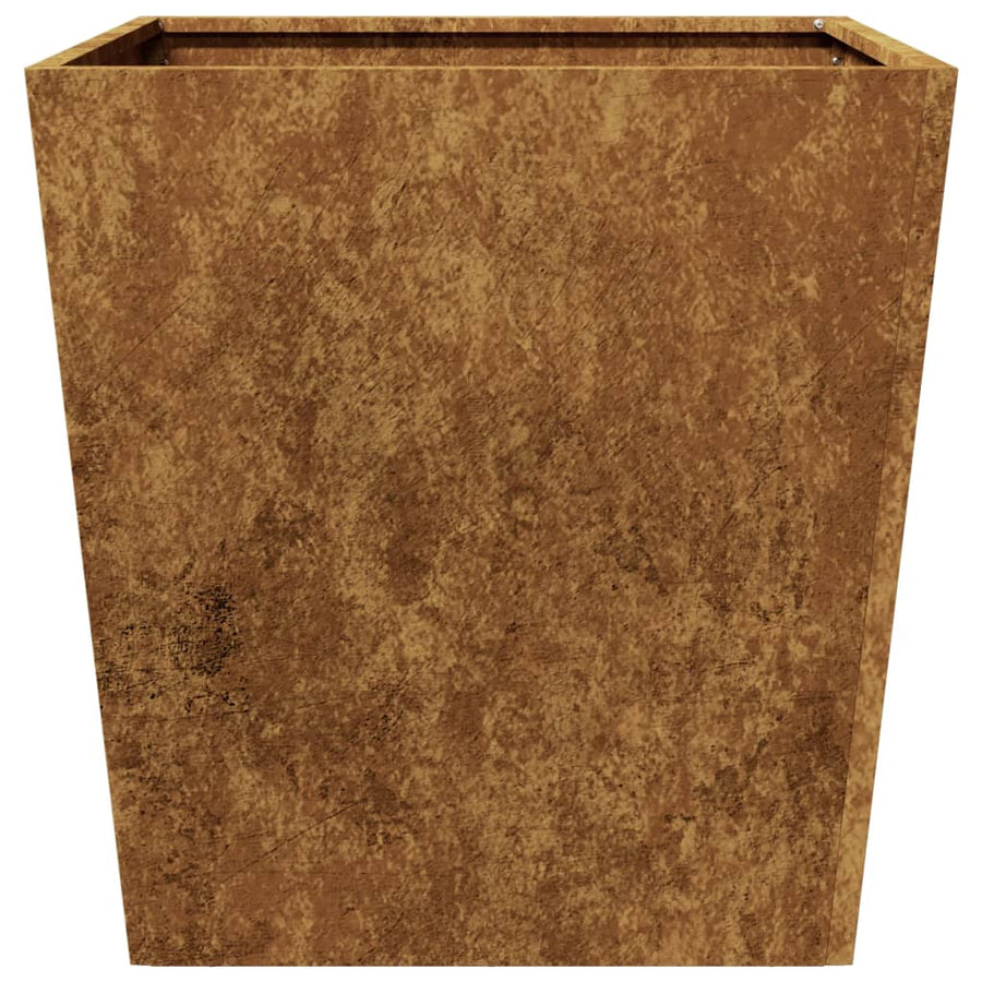 Plantenbakken 2 st 50x50x50 cm cortenstaal
