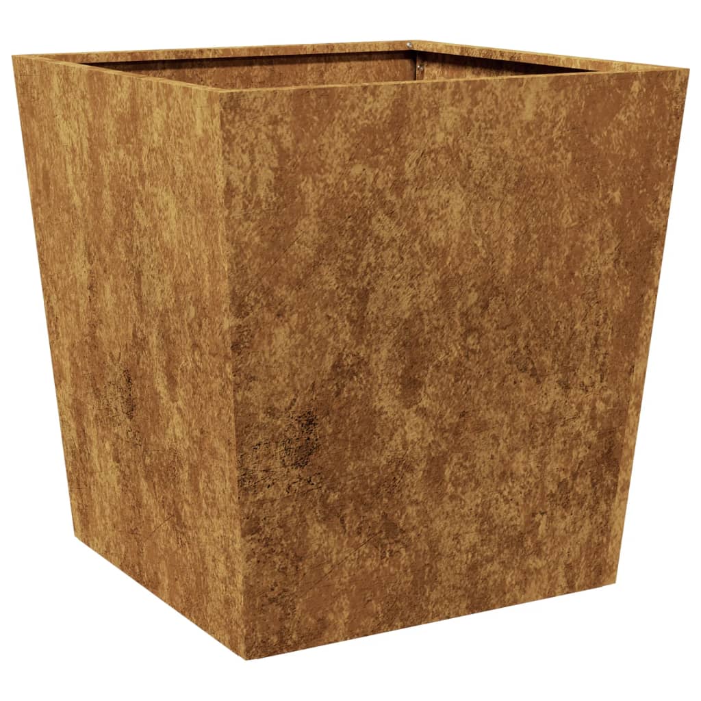 Plantenbakken 2 st 50x50x50 cm cortenstaal