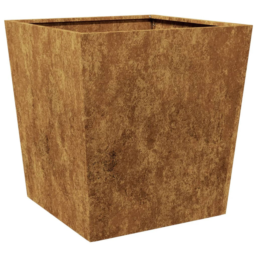 Plantenbakken 2 st 50x50x50 cm cortenstaal