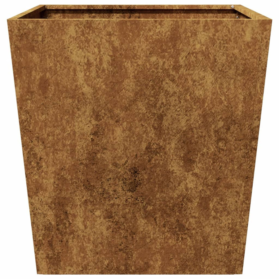 Plantenbakken 2 st 50x50x50 cm cortenstaal