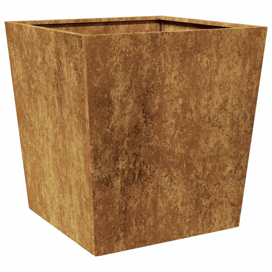 Plantenbakken 2 st 50x50x50 cm cortenstaal